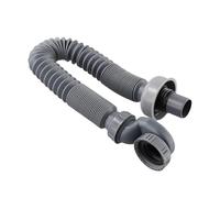 1 pieza de sifón perfil bajo flexible for bañera, ducha, tubo drenaje, ABS gris, plano, for, desagüe