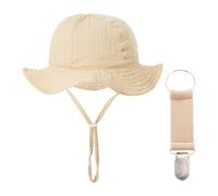1 Pieza De Sombrero De Algodón Y Clip De Sombrero De 1 Pieza, Sombrero De Sol Lindo, Sombrero De Pescador Suave, Suministros De Aderezo Para Bebés.