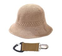 1 Pieza De Sombrero De Sol Tejido Y Clip De Sombrero De 1 Parte, Sombrero De Playa Simple, Protector Solar Al Aire Libre, Accesorios De Viaje.