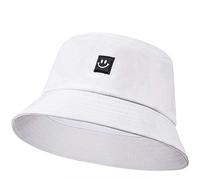 1 pieza de sombreros de pescador con cara sonriente, plegables, para el sol