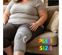 1 pieza de soporte de extragrande y ultrafino, de de gran tamaño con hilo antideslizante, rodillera de elasticidad de talla grande, para domésticas, trabajo, jogging, compras, entrenamiento, , unisex