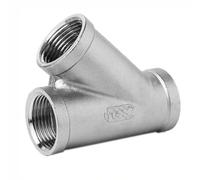 1 Pieza De T En Y De Acero Inoxidable 304, Rosca Interna De 1/4", 3/8", 1/2", 3/4", 1", 1-1/4", 1-1/2", 2", Unión En T Oblicua De 45 Grados, Accesorios De Tubería.(DN25)