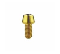 1 pieza de titanio Ti M5 M6 M8 cabeza cónica de titanio tornillo con cabeza hexagonal for vástago de bicicleta tija de sillín piezas de bicicleta GR5(Gloden,10MMX_M5 1PC)