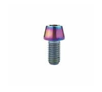 1 pieza de titanio Ti M5 M6 M8 cabeza cónica de titanio tornillo con cabeza hexagonal for vástago de bicicleta tija de sillín piezas de bicicleta GR5(Rainbow,X40MM_M5 1PC)