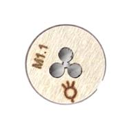 1 pieza de troquel de rosca HSS, troquel redondo métrico for mano derecha e izquierda, troquel de roscado HSS, herramientas de corte de Metal M1.1 M1.2 M1.4 M1.5 M1.6 M1.7(M1X0.25)