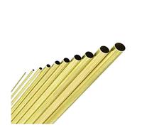 1 pieza de tubo redondo latón 2 mm - 20 diámetro exterior y,5 18 interior, recto sin costura, longitud 500 Para Maquinaria Proyecto de Bricolaje(9x7x200mm)