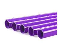 1 Pieza De Tubo Redondo Rígido De Plástico PVC Púrpura, OD 20 Mm 25 32 Mm Utilizado For Drenaje, Piscinas E Hidroterapia, Aplicaciones De Agua Fría -1 Metro(20 * 2mm)
