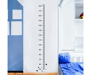 1 pieza de una regla medidora con forma de grande, adhesivo de pared, que mide 8.8 por 54.9 pulgadas, para decorar habitaciones, dormitorios y jardines de . Una opción para la decoración del hogar