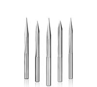 1 pieza de vástago de 3,175mm, 2 flautas, brocas de grabado en V rectas, punta de 20/30/45/60/90 grados, herramientas en V rectas de 0,1-0,5mm, fresado de corte CNC-20x0,1 mm