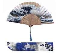 1 Pieza de Ventilador Plegable, 1 Pieza de Bolsa de Almacenamiento para Ventilador Plegable, Ventilador Plegable portátil, Accesorios para Ventilador Plegable de Alto Rendimiento