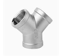 1 pieza (DN8-DN50) Conexión en T de 3 vías roscada M+M+F, T/R/Y, 1/4", 1/2", 3/4", 1", 1-1/4", 1-1/2" BSP, acero inoxidable 304(Gold,1/4")