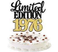 1 pieza edición limitada 1975 Cake Topper Glitter 50th Cumpleaños decoración para tartas de 50 años 50 & Fabulosa decoración para tartas para hombres y mujeres cumpleaños fiesta decoración pastel