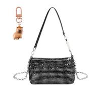 1 Pieza En La Bolsa De Hombro Para Mujeres Y Un Cole De Bolsas De 1 Pieza, Bolsa De Diamantes De Imitación, Bolso Simple Y Elee, Bolso De Brillo.