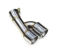 1 Pieza Escape Acero Inoxidable Titanio Negro Con Doble Salida Para BMW Serie 3 320i 318i F30 2013-2016(Silver 318i)