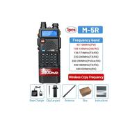 (1 pieza estándar) 1/2 piezas M-5R Walkie Talkie Air Band 3800Mah Batería Copia inalámbrica Frecuencia