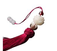 1 Pieza Exquisita De Colgante De Elemento Chino con Borla De Loto, Accesorio Antiguo, Accesorio para Decoración De Interiores De Coche. Tiras Decorativas Aire Acondicionado Coche