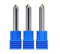1 pieza fresa de diamante biselado pulido extremo fresa hoja de grabado herramientas de tallado for cortar cobre aluminio(10x90degree xD10x60)