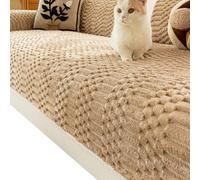 1 Pieza, Funda para Sofá para Perros, Fundas para Sofá Lavables Y Antideslizantes para 2-3 Cojines, Piel Sintética De Conejo, Protector De Muebles(Marrón,70x150cm)