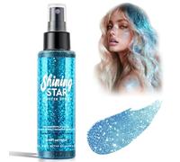 1 Pieza Glitter Spray para Cuerpo,Purpurina spray Para Festival,Spray Glitter para cara y Pelo,Fácil Aplicación en Piel y Ropa para Crear un Estilo Lleno de Brillos y Luz(Azul)