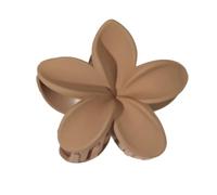 1 pieza hawaiano Plumeria Haarspangen,bunt Blumen Haarklammer Krallenclips Haarschmuck rutschfeste Flower Hair Clip Haarkrallen Haarkrallen Haarstyling Zubehör für Dick/Dünn Haar,Hellbraun