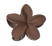1 pieza Hawaiian Plumeria Haarspangen,bunt Blumen Haarklammer Krallenclips Haarschmuck rutschfeste Flower Hair Clip Haarkrallen Haarkrallen Haarstyling Zubehör für Dick/Dünn Haar,Braun