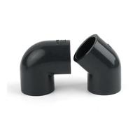 1 pieza I.D 20~63 mm gris oscuro directo codo de 90 grados para acuario, jardín, riego, tubo de agua, accesorios de junta de tubo (recto, 63 mm)