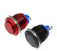 1 pieza/interruptor de botón pulsador de metal HS19 impermeable momentáneo 1A 19mm