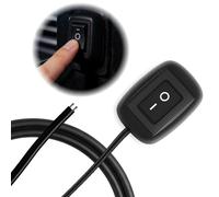 1 pieza Interruptor de botón universal tipo adhesivo, interruptor SPST ON/OFF impermeable, 12V-230V 10A pulsador para coche, moto, barra LED, antiniebla, DIY