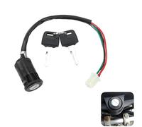1 pieza Interruptor de llave de encendido de 4 cables para Motocicletas y Vehículos Todo Terreno, Compatible con Modelos de 50cc a 250cc como TaoTao, Sunl, Kazuma - Incluye 2 Llaves, DC 12V, 1.5A