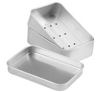 1 Pieza Jabonera Baño de Aluminio con Rejilla de Goteo Extraíble para Jabón de Afeitar y Champú Sólido,Portátil Impermeable Y a Jabonera para Viajes,Caja de Jabón de Metal