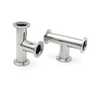 1 pieza KF Vacuum Equal Tee KF16 KF25 KF40 KF50 304 de acero inoxidable Tri Clamp Flange Joint Pipe Fitting Tube (KF25)