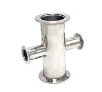 1 pieza KF16 KF25 a KF40 KF50 Tubo de brida cruzada de diámetro variable de vacío Accesorio de brida de vacío de instalación rápida Variable(KF40 to KF16)