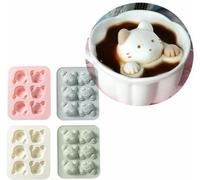 1 pieza lindo molde de malvavisco con cabeza de gato molde de malvavisco para café molde de chocolate molde de mousse de gel de sílice - Color aleatorio