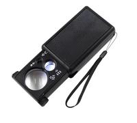 1 pieza Lupa de joyero, 30x 60x Lupa de joyero con UV y LED, Lupa plegable, lupa de bolsillo para gemas, joyas, sellos, antigüedades, este producto no incluye batería