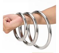 1 Pieza M14 Anillos Redondos Sin Costura De Acero Inoxidable, 100 Mm, 120 150 Mm, Junta Tórica Sólida Lisa For Aparejo De Barco Marino, Hamaca, Anillo Colgante De Yoga(M14*120)