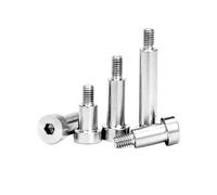 1 pieza M2M2.5 M3 M4 A2 hexagonal de acero inoxidable tapa cabeza hombro rodamiento rodillos tornillo Allen perno
