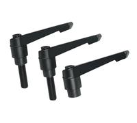 1 pieza M5 M6 M8, forma negra, manija ajustable, bloqueo, rosca hembra externa, perno, tornillo(Black,M6 15MM)