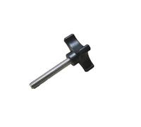 1 pieza M6 M8 *12 mm a 60 mm Acero inoxidable Aluminio Estrella Ciruela Baquelita Apriete a mano Perilla de apriete Tornillos Pernos(Black,X42mm,M6 1pc)