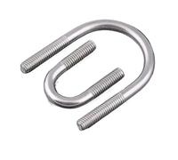 1 pieza M6 M8 M10 M12 Perno en forma de U de acero inoxidable Tornillo en forma de U Abrazadera de tubo en forma de U Hebilla de fijación de abrazadera de tubo para fontanería, residencial(M12x90-1pcs