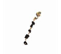 1 pieza Metal Dreadlocks Haarschmuck,Haarspiralen Clips Spiral Pin Spirale Haarspange mit Steinperlen Spirale Haar Clip Zücken Schmuck für Männer & Frauen DIY Haarstil Schwarz,M