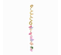 1 pieza Metal Dreadlocks Haarschmuck,Haarspiralen Clips Spiral Pin Spirale Haarspange mit Steinperlen Spirale Haar Clip Zücken Schmuck für Männer & Frauen DIY Haarstil stil,Rosa A,L