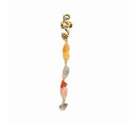 1 pieza Metal Dreadlocks Haarschmuck,Haarspiralen Clips Spiral Pin Spirale Haarspange mit Steinperlen Spirale Haar Clip Zücken Schmuck für Männer & Frauen DIY Haarstil Stil,Orange A,M