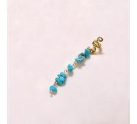 1 pieza Metal Dreadlocks Haarschmuck,Haarspiralen Clips Spiral Pin Spirale Haarspange mit Steinperlen Spirale Haar Clip Zöpfe Schmuck für Männer & Frauen DIY Haar Stil,Himmelblau,M
