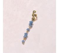 1 pieza Metal Dreadlocks Haarschmuck,Haarspiralen Clips Spiral Pin Spirale Haarspange mit Steinperlen Spirale Haar Clip Zöpfe Schmuck für Männer & Frauen DIY Haar Stil,Dunkelblau,M