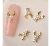 1 pieza Metal Nail Art Rhinestones Aleación Remaches Coloridos Colgantes Navidad Papá Noel Renos Muñeco de Nieve Accesorios Remaches de Metal para Arte