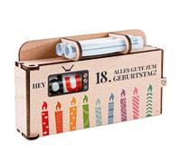 1 pieza Original regalo de 18 cumpleaños de madera - Dup lo Chocolate Bar Caja de Regalo Decoración - Ideas de regalo para 18 cumpleaños niños niñas - sin Du plo