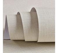 1 pieza, Papel Tapiz de Tela de Beige , Autoadhesivo y Removible, Papel Texturizado con Relieve Simple, Decoración de Pared de Habitación, pulgadas × 118.11 pulgadas