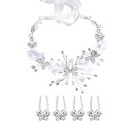 1 Pieza Para Diadema De Niñas Y 4 Piezas Para Horquillas, Tocados De Princesa, Accesorios De Comunicación De Niñas, Chuleta De Flores De Mariposa, Accesorios De Niñas.