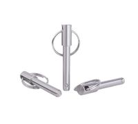 1 pieza Pasador de bloqueo de cabeza esférica con anillo de tracción de liberación rápida de acero inoxidable de diámetro 6mm, longitud de sujeción 95mm