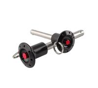 1 pieza Pasador de bloqueo de cabeza esférica de liberación rápida controlado por botón de acero inoxidable con cuerda anti-pérdida de diámetro 20mm, longitud de sujeción 15mm